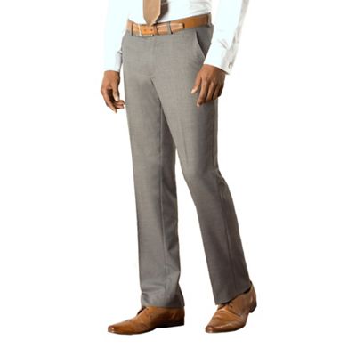 Occasions Grey plain weave tailored fit trouser